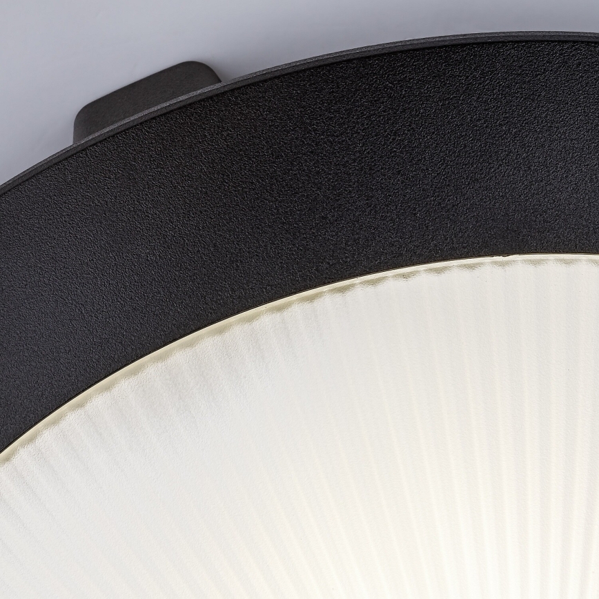 Rabalux - Plafonieră de exterior cu senzor de mișcare 1xE27/9W/230V IP65 Ø 30 cm neagră
