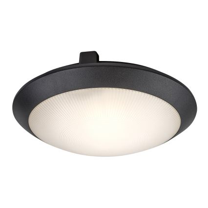 Rabalux - Plafonieră de exterior cu senzor de mișcare 1xE27/9W/230V IP65 Ø 30 cm neagră