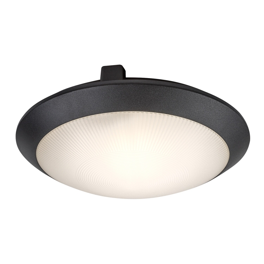 Rabalux - Plafonieră de exterior cu senzor de mișcare 1xE27/9W/230V IP65 Ø 30 cm neagră