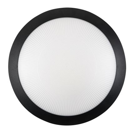 Rabalux - Plafonieră de exterior cu senzor de mișcare 1xE27/9W/230V IP65 Ø 30 cm neagră