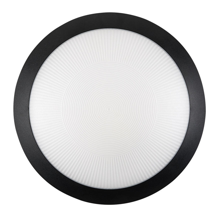 Rabalux - Plafonieră de exterior cu senzor de mișcare 1xE27/9W/230V IP65 Ø 30 cm neagră