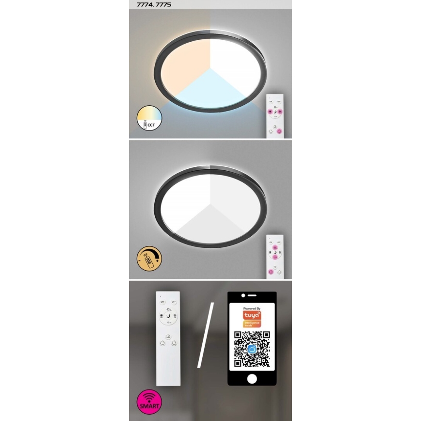 Rabalux - LED Plafonieră de exterior reglabilă LED/15W/230V Wi-Fi Tuya 2700-6500K IP44 + telecomandă