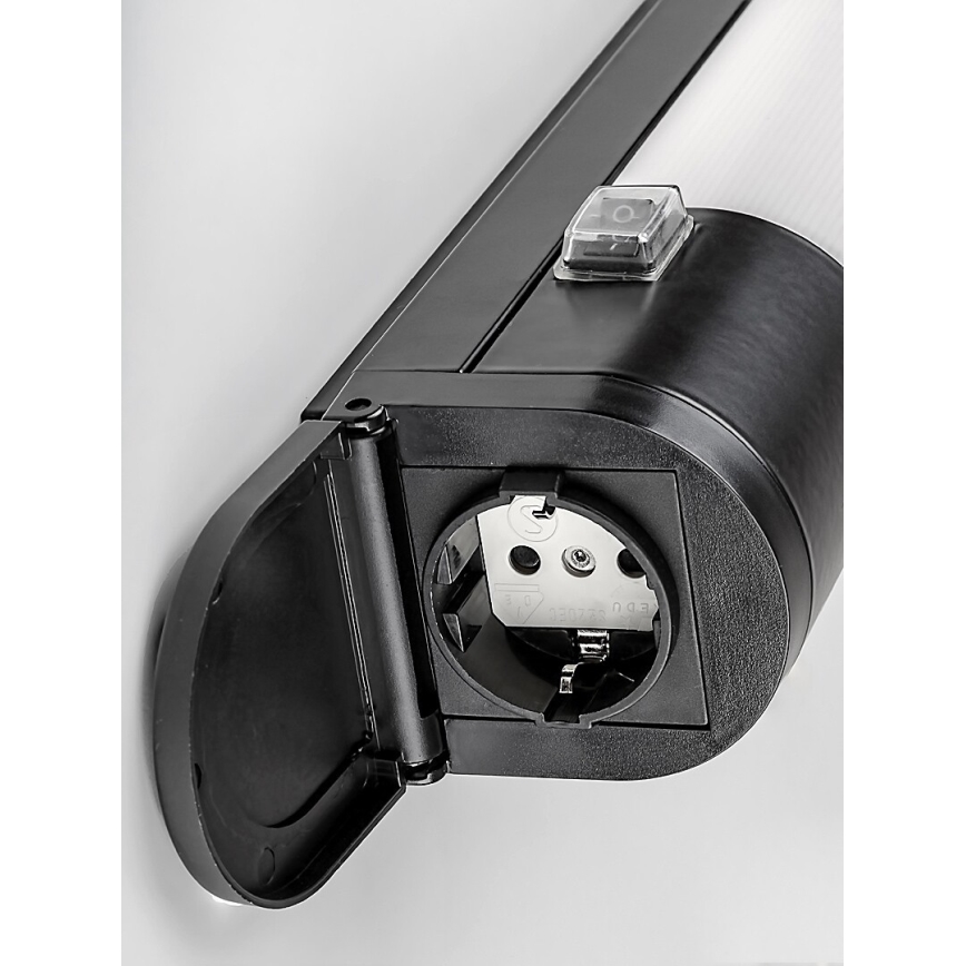 Rabalux - Lampă LED sub dulap cu priză LED/17W/230V 4000K IP44 negru 57 cm