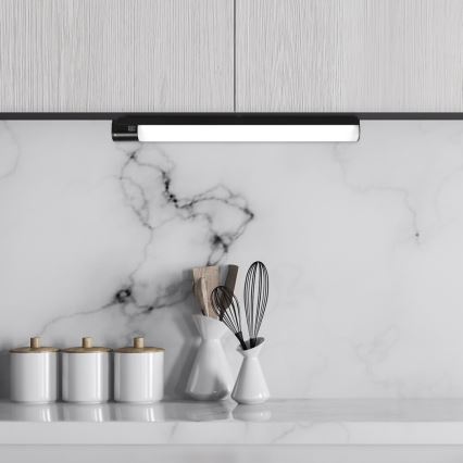 Rabalux - Lampă LED sub dulap cu priză LED/20W/230V 4000K IP44 negru 87 cm
