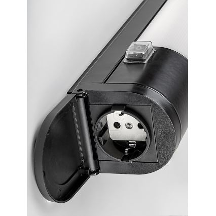 Rabalux - Lampă LED sub dulap cu priză LED/20W/230V 4000K IP44 negru 87 cm