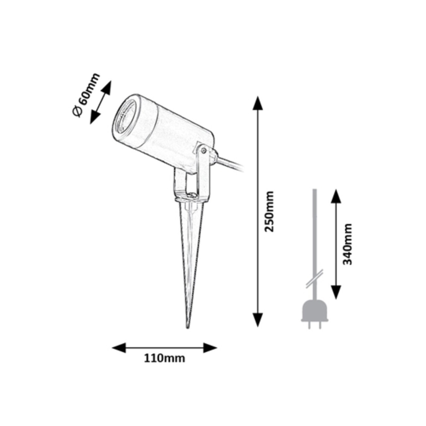 Rabalux - Corp de iluminat exterior 1xGU10/4W/230V IP65