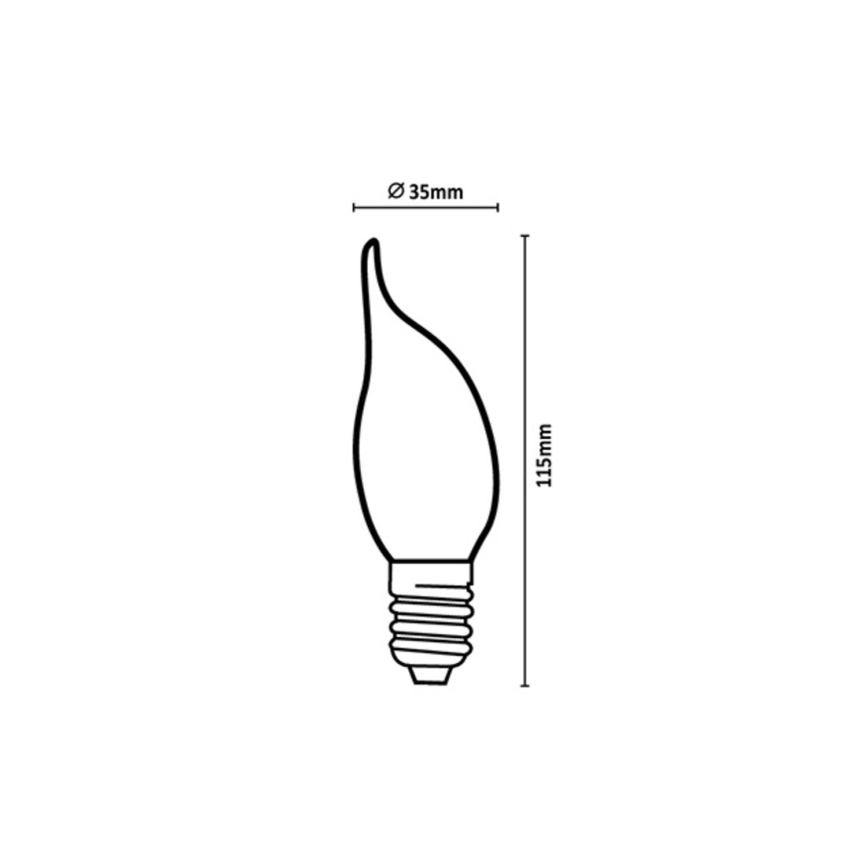 Rabalux - Bec LED FILAMENT CF35 E14/6W/230V 3000K