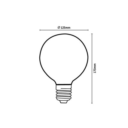 Rabalux - Bec LED FILAMENT G125 E27/6W/230V 3000K