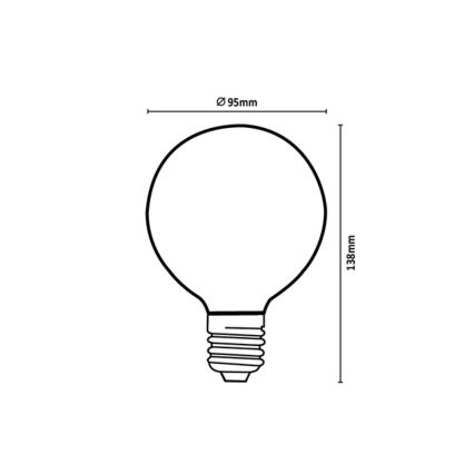 Rabalux - LED Bec FILAMENT G95 E27/6W/230V 4000K
