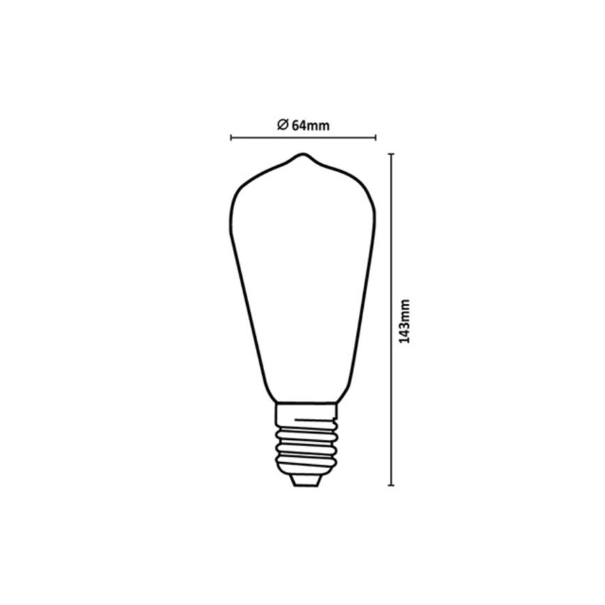 Rabalux - LED Bec FILAMENT ST64 E27/6W/230V 4000K