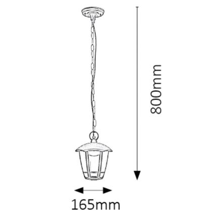 Rabalux - LED Lampă suspendată exterior LED/8W/230V IP44