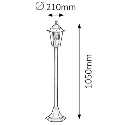 Rabalux - Corp de iluminat exterior 1xE27/60W/230V