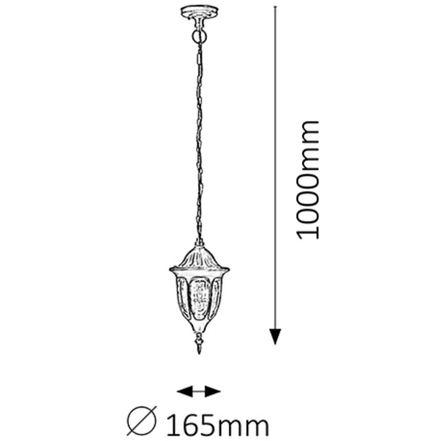 Rabalux - Lustră de exterior 1xE27/60W/230V IP43 neagră