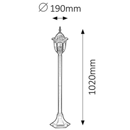 Rabalux - Lampă de exterior 1xE27/60W/230V IP43 neagră