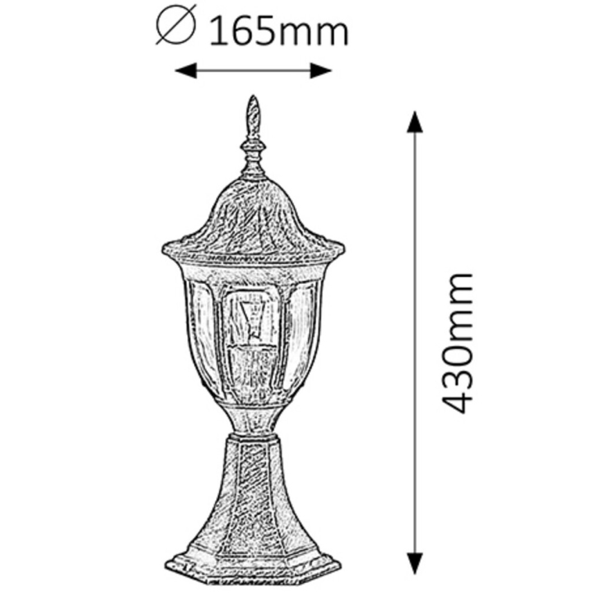Rabalux - Lampă de exterior 1xE27/60W/230V IP43 auriu/patină/negru
