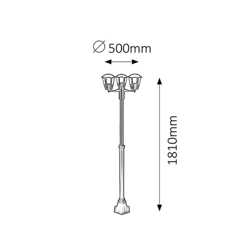 Rabalux - Lampă de exterior 3xE27/60W/230V IP44 1,81 m
