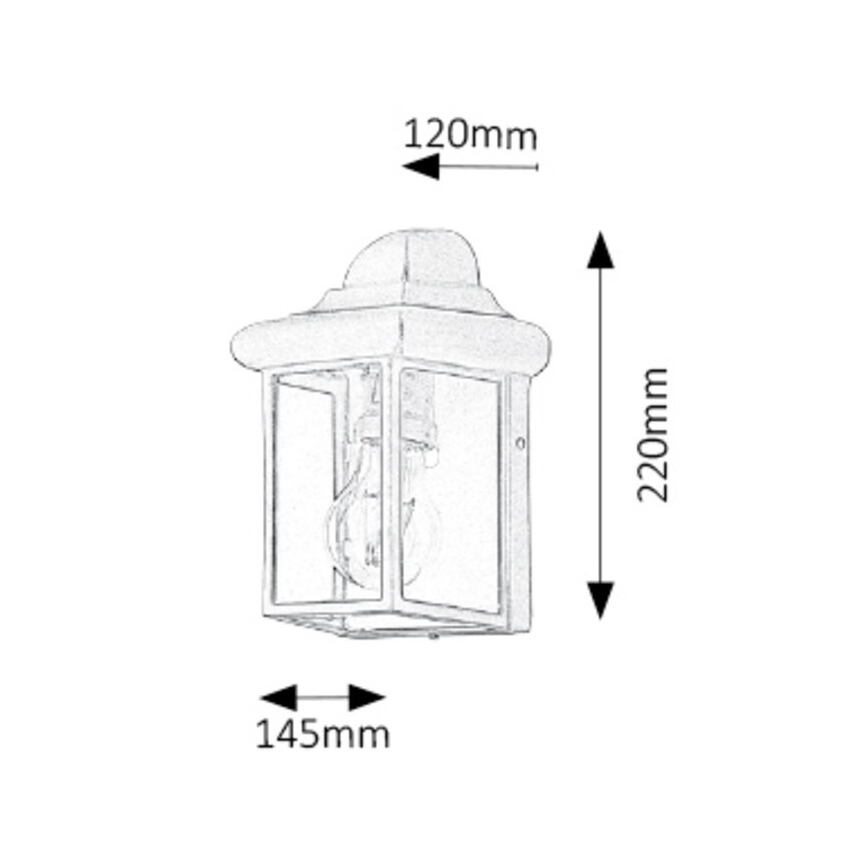 Rabalux - Aplică perete exterior 1xE27/60W/230V IP43