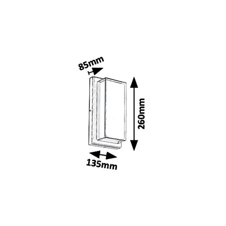 Rabalux 8830 - Aplică perete exterior LED ANDORRA LED/12W/230V IP54