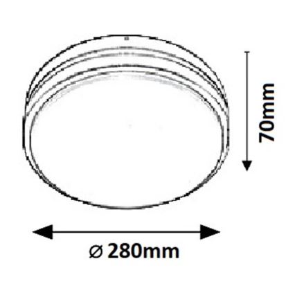 Rabalux - Plafonieră LED de exterior HAMBURG, 12W, 230V, IP44