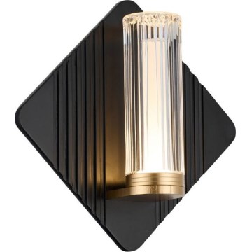 Rabalux - Aplică de perete pentru baie, LED, 7W, 230V, IP44, negru/auriu