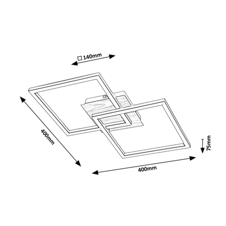Rabalux - Plafonieră LED/24W/230V 40x40 cm