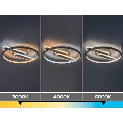 Rabalux - Plafonieră LED dimabilă, 55 W, 230 V, 3000–6000 K, 53 x 45 cm + telecomandă