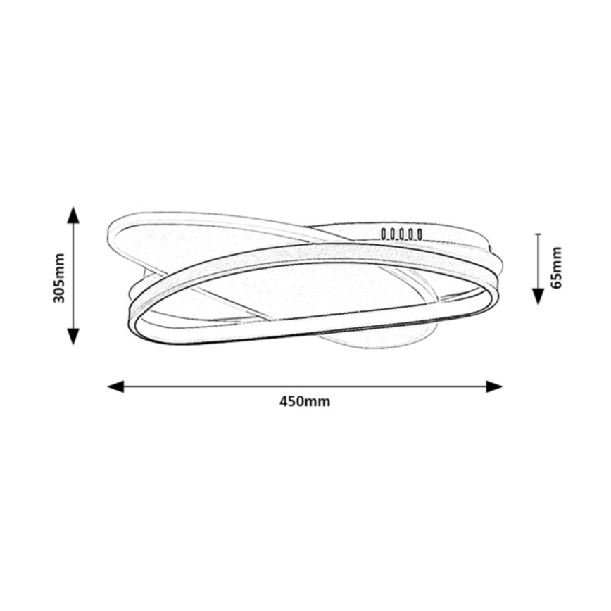 Rabalux - Plafonieră LED dimmabilă LED/57W/230V 3000-6000K 45x30,5 cm + telecomandă
