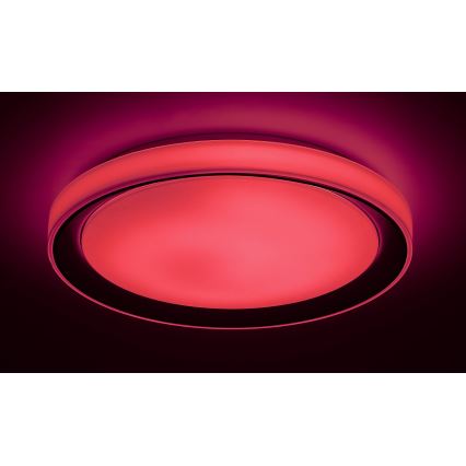 Rabalux - Plafonieră LED RGB dimabilă, 40W, 230V, 2700–6500K, Wi‑Fi Tuya, Ø 51 cm cu telecomandă inclusă