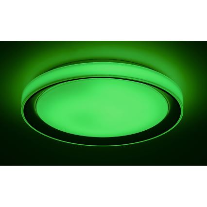 Rabalux - Plafonieră LED RGB dimabilă, 40W, 230V, 2700–6500K, Wi‑Fi Tuya, Ø 51 cm cu telecomandă inclusă