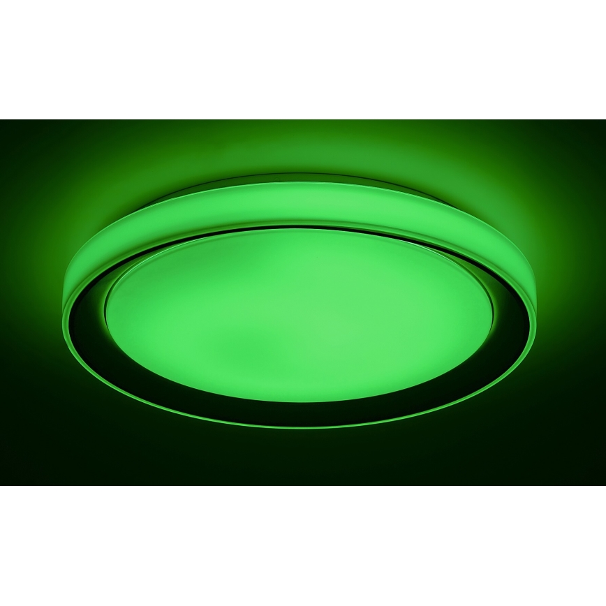 Rabalux - Plafonieră LED RGB dimabilă, 40W, 230V, 2700–6500K, Wi‑Fi Tuya, Ø 51 cm cu telecomandă inclusă