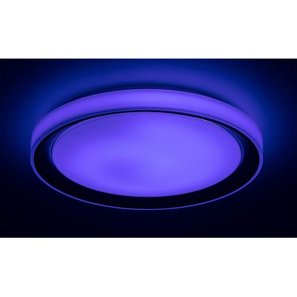 Rabalux - Plafonieră LED RGB dimabilă, 40W, 230V, 2700–6500K, Wi‑Fi Tuya, Ø 51 cm cu telecomandă inclusă