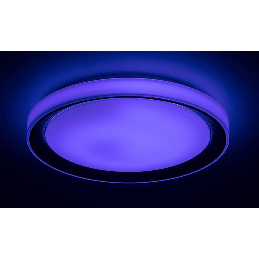Rabalux - Plafonieră LED RGB dimabilă, 40W, 230V, 2700–6500K, Wi‑Fi Tuya, Ø 51 cm cu telecomandă inclusă