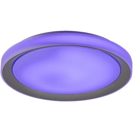 Rabalux - Plafonieră LED RGB dimabilă, 40W, 230V, 2700–6500K, Wi‑Fi Tuya, Ø 51 cm cu telecomandă inclusă