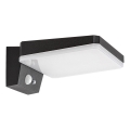 Rabalux - Lampă solară de perete LED reglabilă cu senzor LED/4,4W/3,7V IP54 negru 2200 mAh