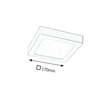 Rabalux - LED Plafonieră LED/12W/230V