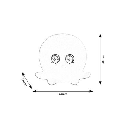 Rabalux - Lumină de veghe tactilă LED RGB LED/0,05W/1xCR2032 caracatiță
