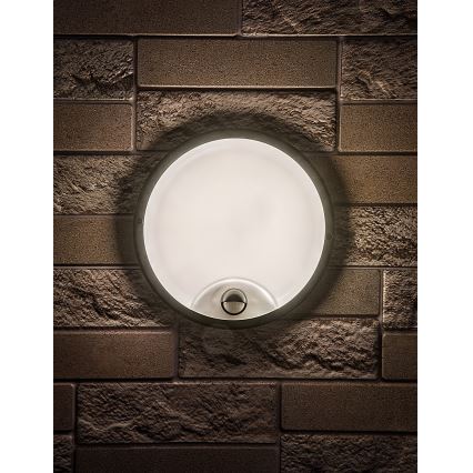 Rabalux - Aplică LED de exterior cu senzor LED/18W/230V IP65 neagră