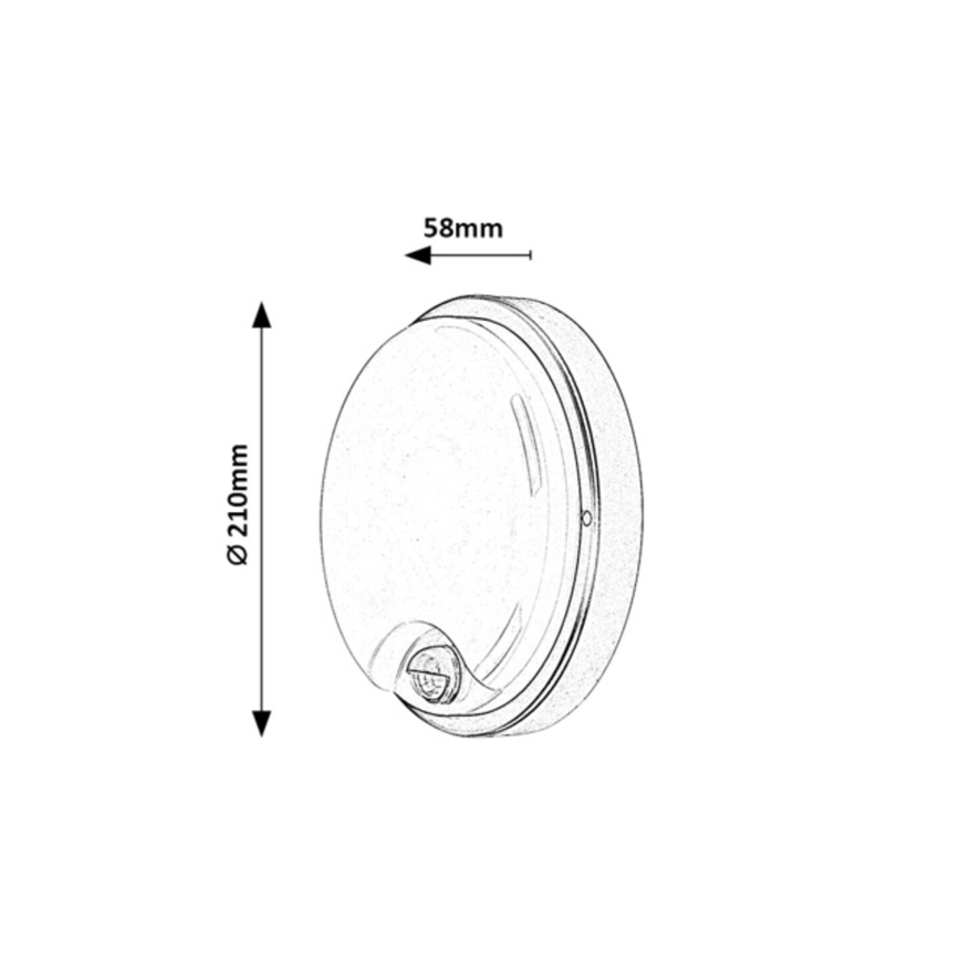 Rabalux - Aplică LED de exterior cu senzor LED/18W/230V IP65 neagră