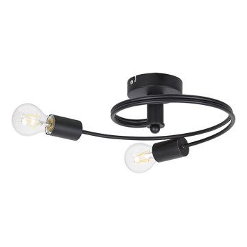 Rabalux - Lustră aplicată 2xE27/15W/230V negru