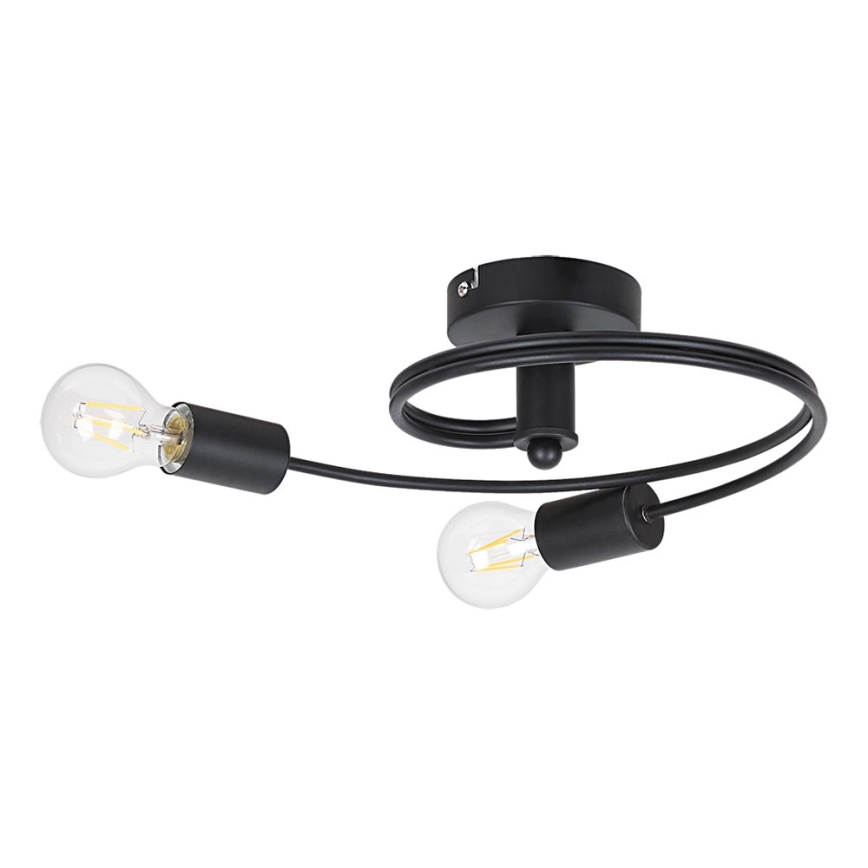Rabalux - Lustră aplicată 2xE27/15W/230V negru