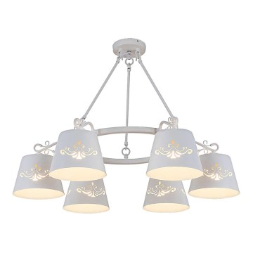 Rabalux - Lustră aplicată 6xE14/40W/230V alb