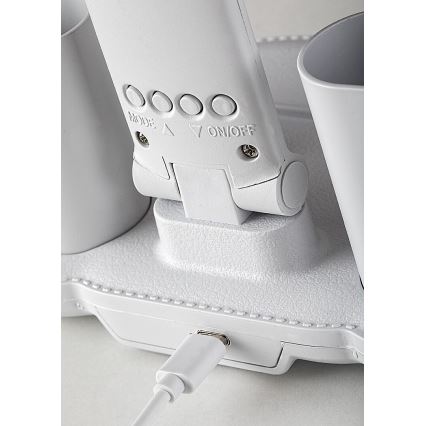 Rabalux - Lampă de birou LED reglabilă, cu ventilator și afișaj LED, 7W/5V, 3000/4000/6500K
