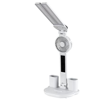 Rabalux - Lampă de birou LED reglabilă, cu ventilator și afișaj LED, 7W/5V, 3000/4000/6500K