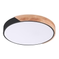 Rabalux - Plafonier LED/24W/230V, negru/stejar, Ø 41,5 cm