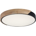 Rabalux - Plafonieră LED/24W/230V 4000K negru/stejar diametru 41 cm
