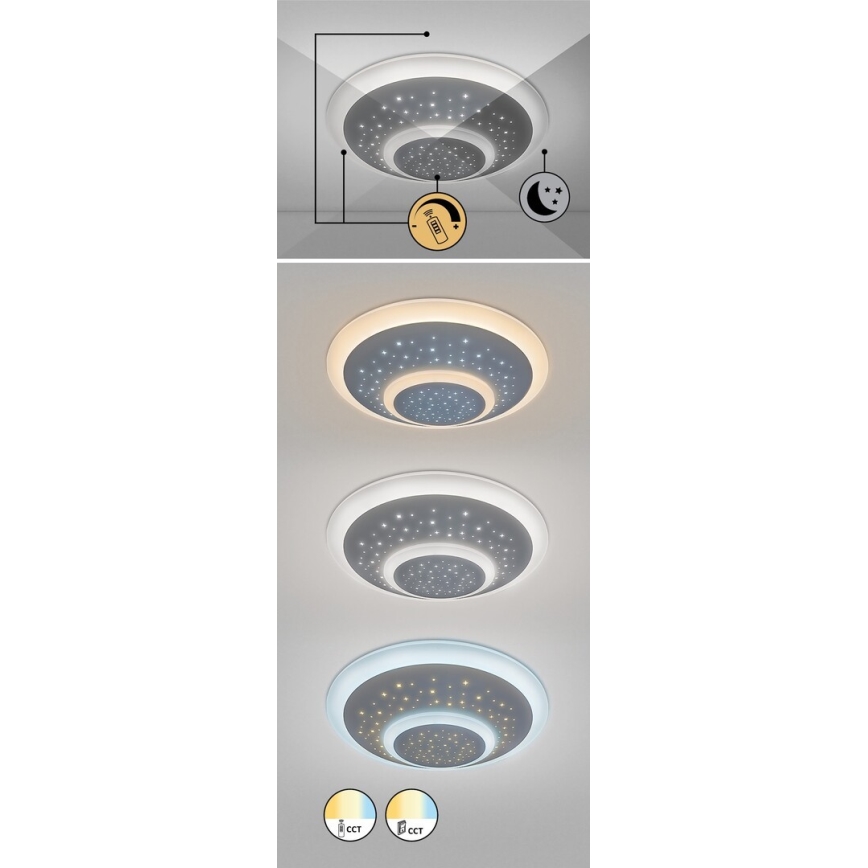 Rabalux - Plafonieră LED dimabilă LED/47W/230V 3000-6000K + telecomandă, Ø 48 cm