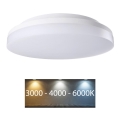 Rabalux - Plafonieră LED pentru baie, 24W, 230V, IP54, 3000K/4000K/6000K, Ø 28 cm
