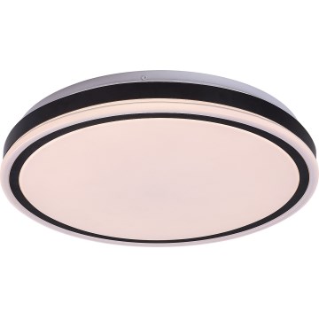 Rabalux - Plafonieră LED reglabilă, 20W, 230V, 3000-6500K, diametru 38,5 cm, neagră, cu telecomandă