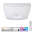 Rabalux - Plafonieră LED RGB dimabilă cu difuzor, LED/18W/230V 3000-6000K Bluetooth + telecomandă 36,5x36,5 cm