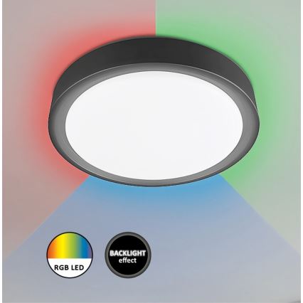 Rabalux - Plafonieră LED RGB dimmabilă cu senzor, LED 28W, 230V, 2700–5000K, diametru 36 cm + telecomandă